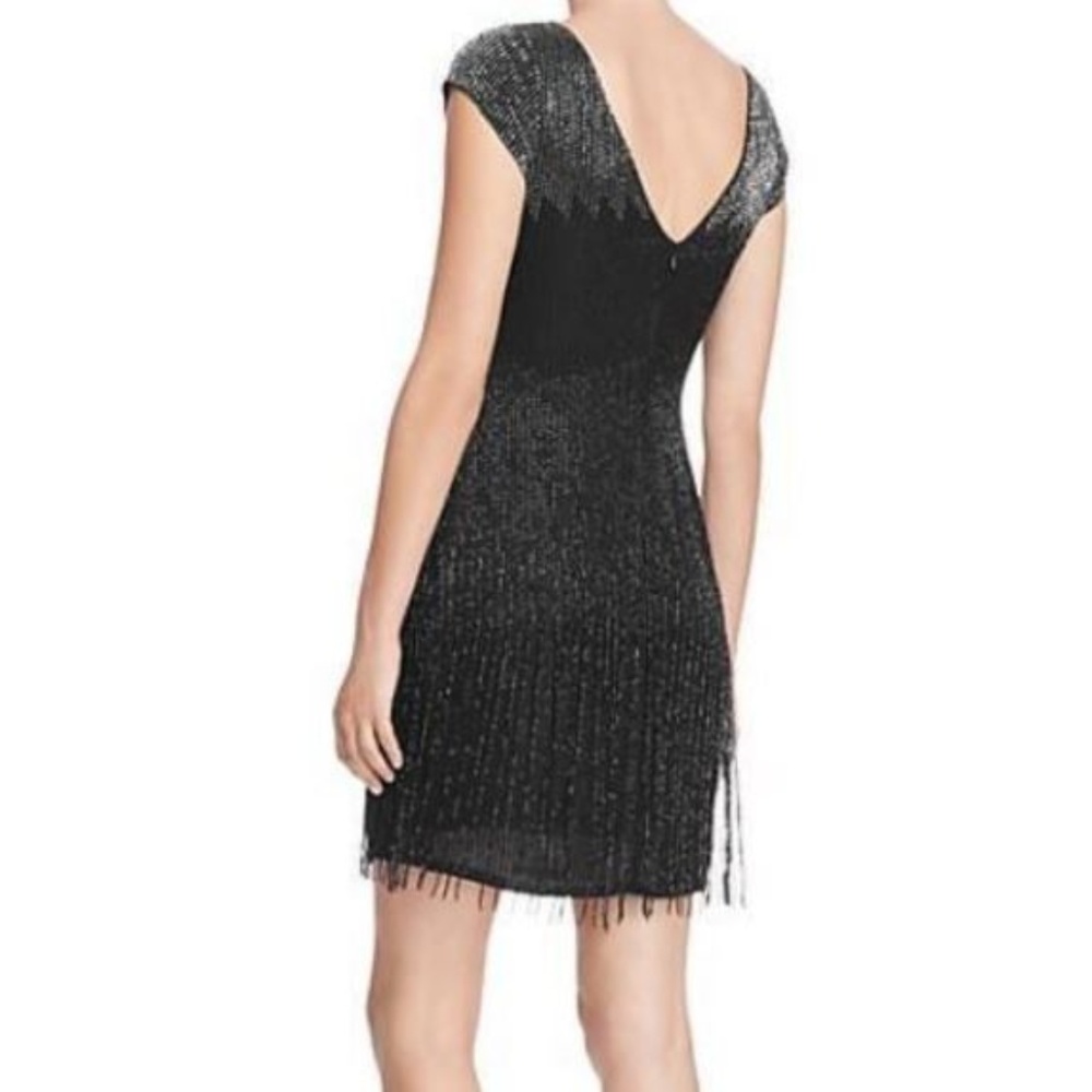 Aidan Mattox - Beaded Chiffon Short Dress - Picture 2 of 3